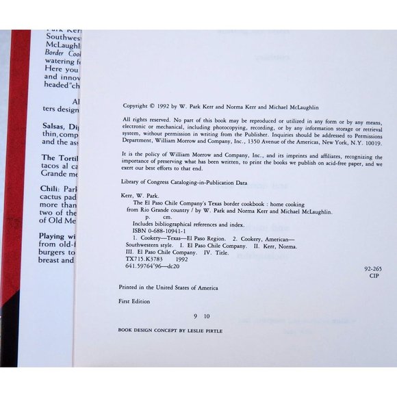 2 NEW The El Paso Chile Company’s Hardcover Cookbooks - W. Park Kerr - Texas - Picture 11 of 13